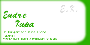 endre kupa business card